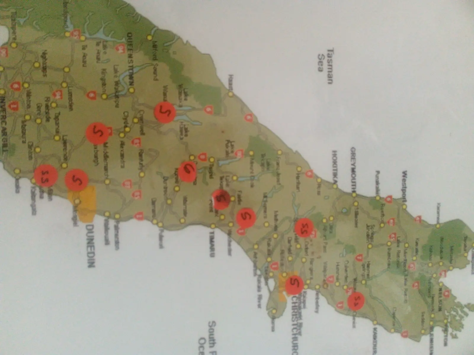 Map of the Silver Fern Rally route